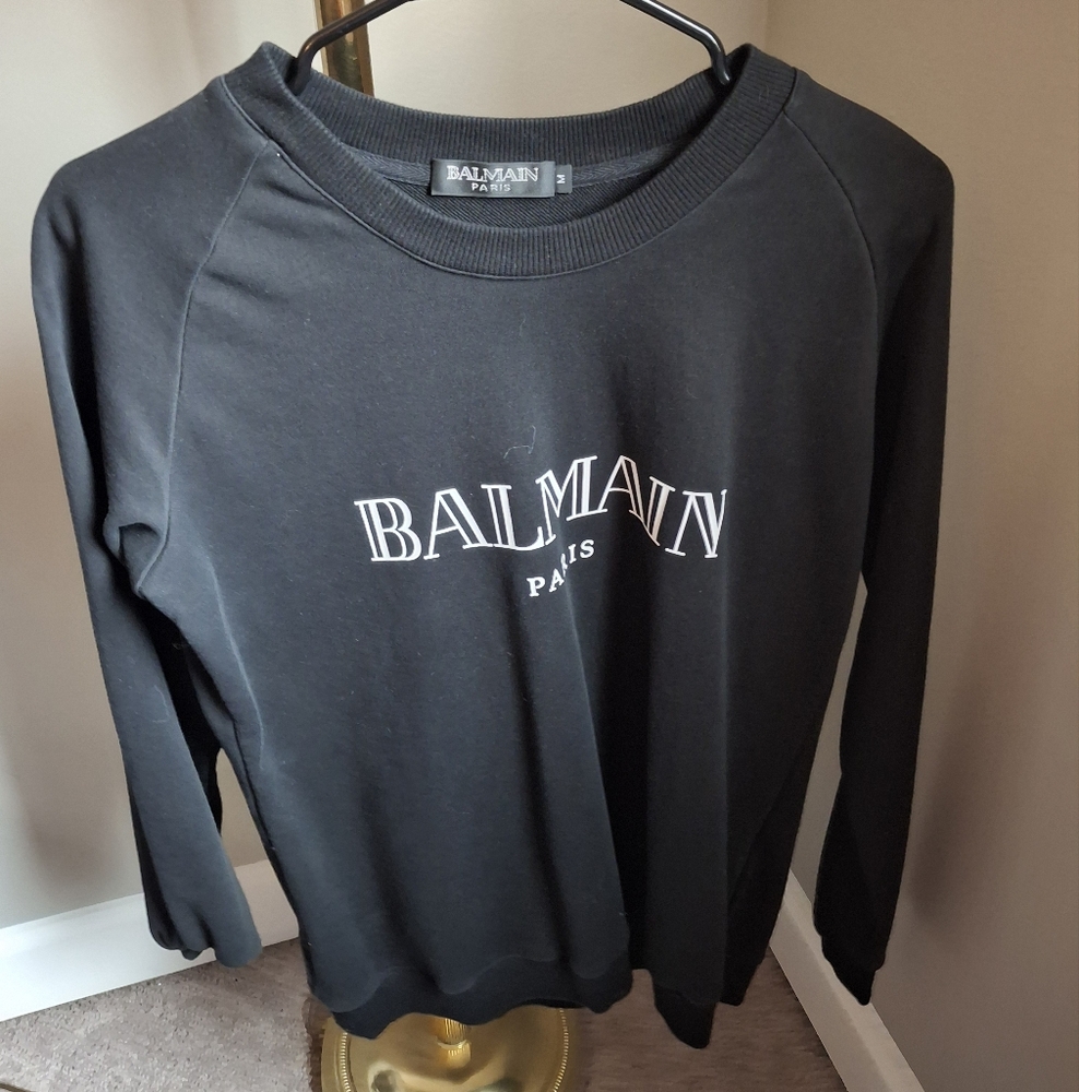 Balmain Black Sweatshirt with Logo